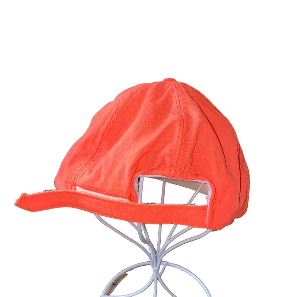Vintage Lone Star Flight Museum Galveston Texas Hat Cap dad hat neon orange - Picture 3 of 5